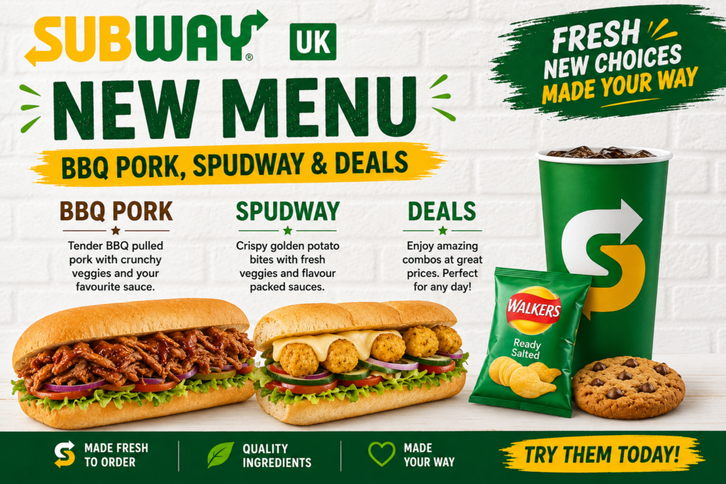Subway UK New Menu 