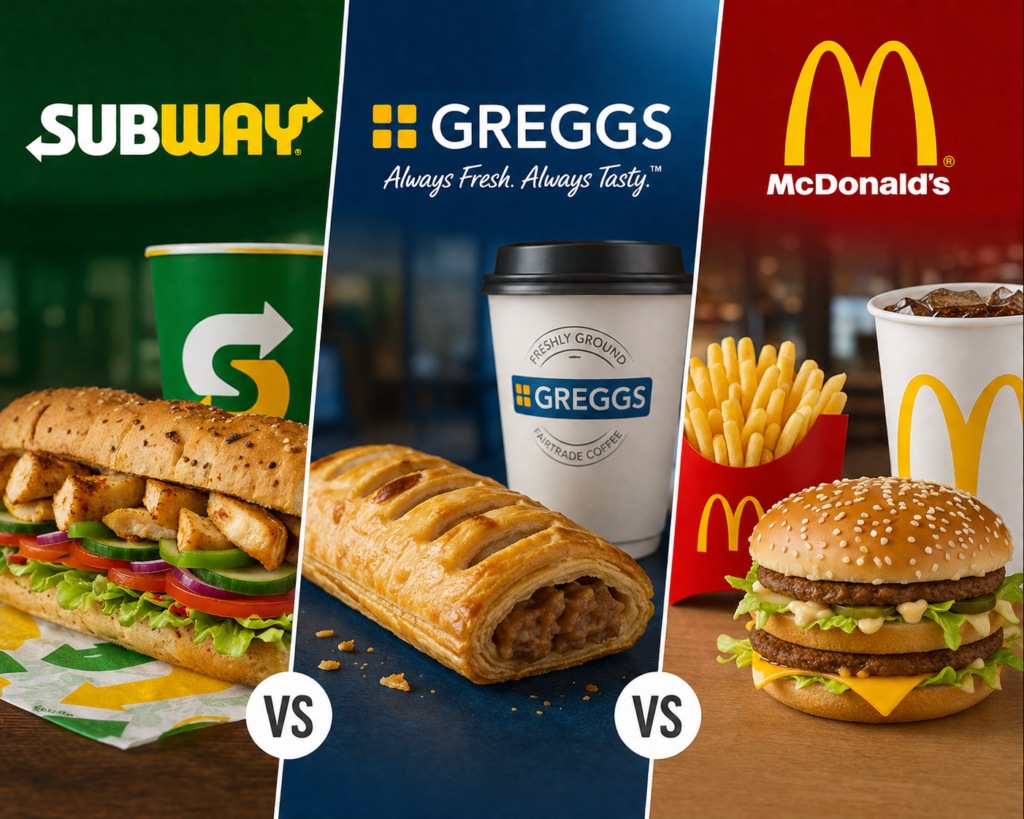 Subway vs Greggs vs McDonald's
