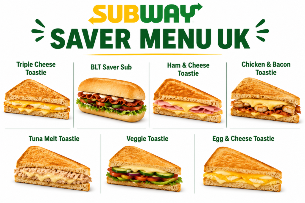 Subway Saver Menu UK