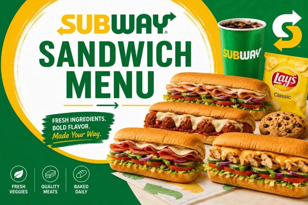 Subway Sandwich Menu