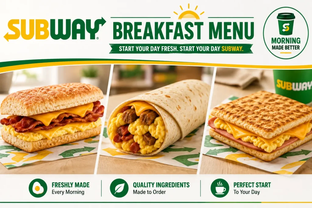 Subway Breakfast Menu UK