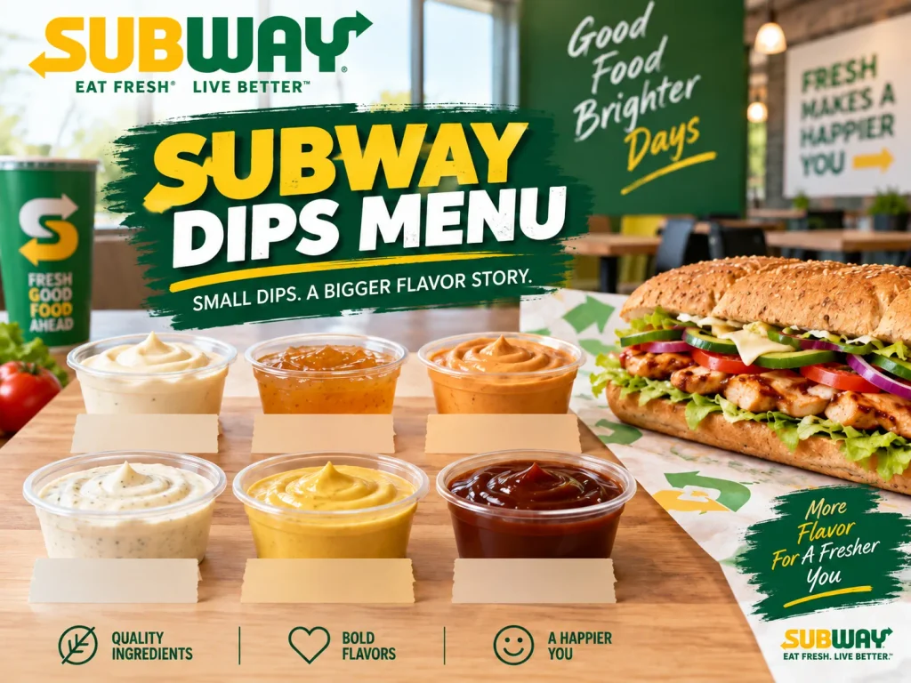 Subway Dips Menu UK