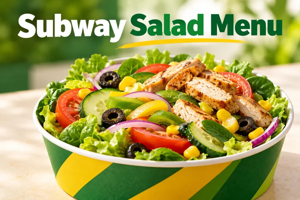 Subway Salad Menu UK