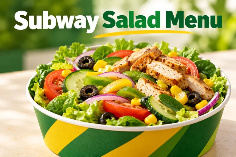 Subway Salad Menu UK