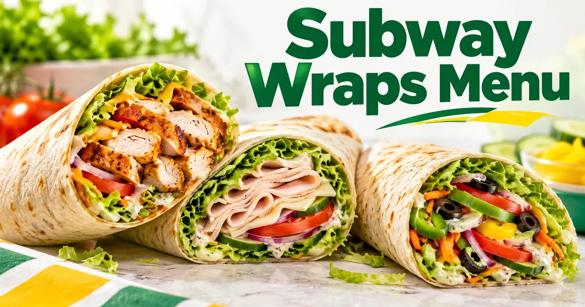 Subway Wraps Menu